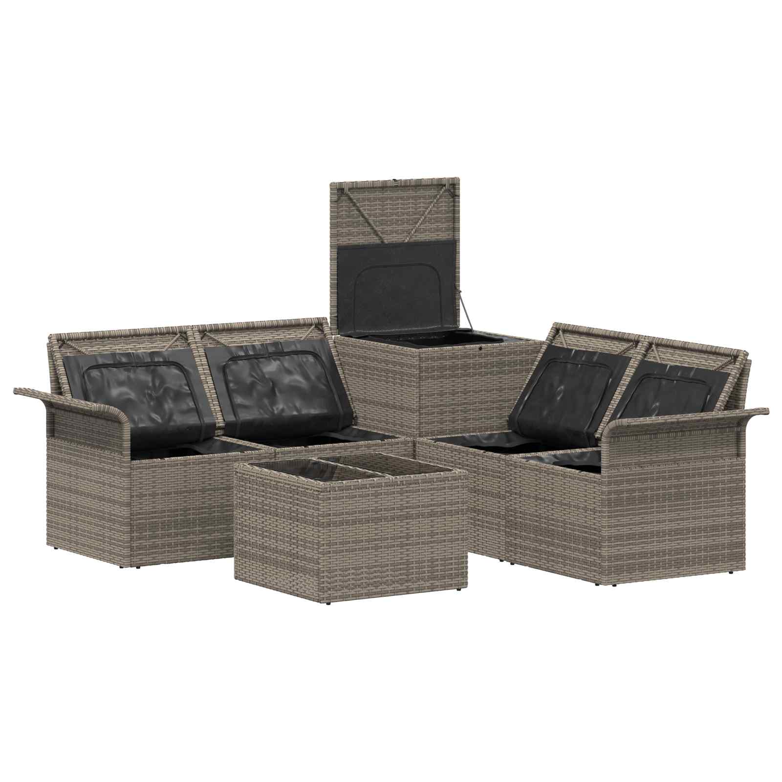 vidaXL Kavčna garnitura 6 pcs 4-Število sedežev - slika 7