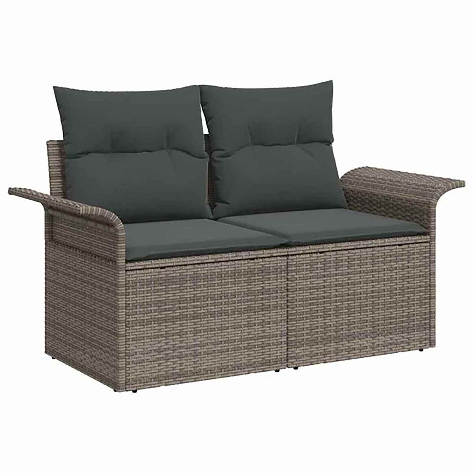 vidaXL Kavčna garnitura 6 pcs 4-Število sedežev Siva in temno siva - slika 2