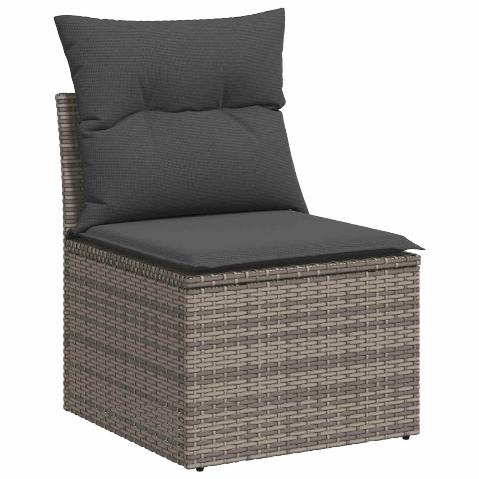 vidaXL Kavčna garnitura 6 pcs 4-Število sedežev Siva in temno siva - slika 3