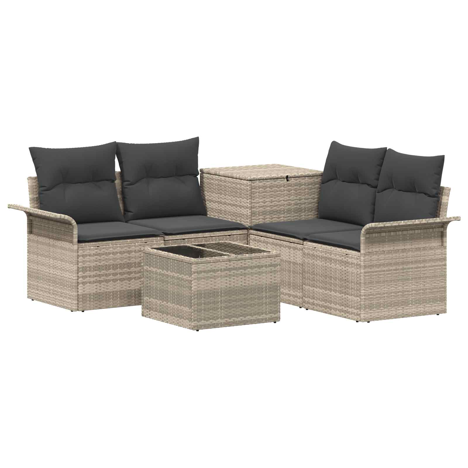 vidaXL Sofa Set 6 pcs 4-Sitzanzahl Hellgrau und Dunkelgrau