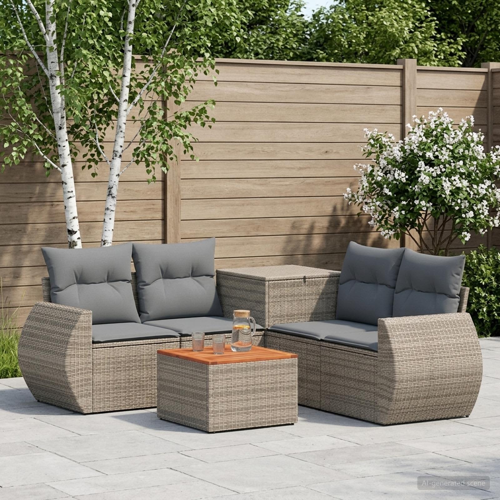 vidaXL Sofa Sæt 6 stk. Grå og Mørkegrå 55 x 55 x 37 cm