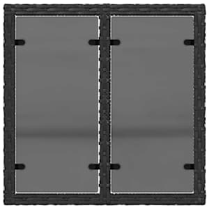 Set pohovek 6 ks Černá 55 x 55 x 37 cm Poly ratan a ocel - obrázek 8