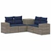 vidaXL Diivanikomplekt 5 tk Hall ja tumesinine 200 x 200 x 85 cm