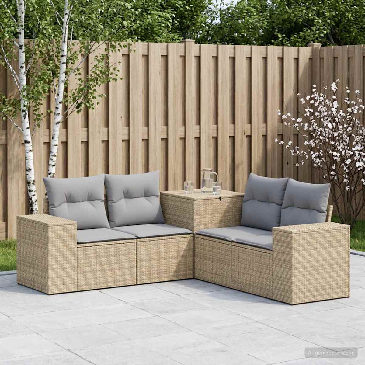Sofa Sæt 5 stk. 200 x 200 x 85 cm