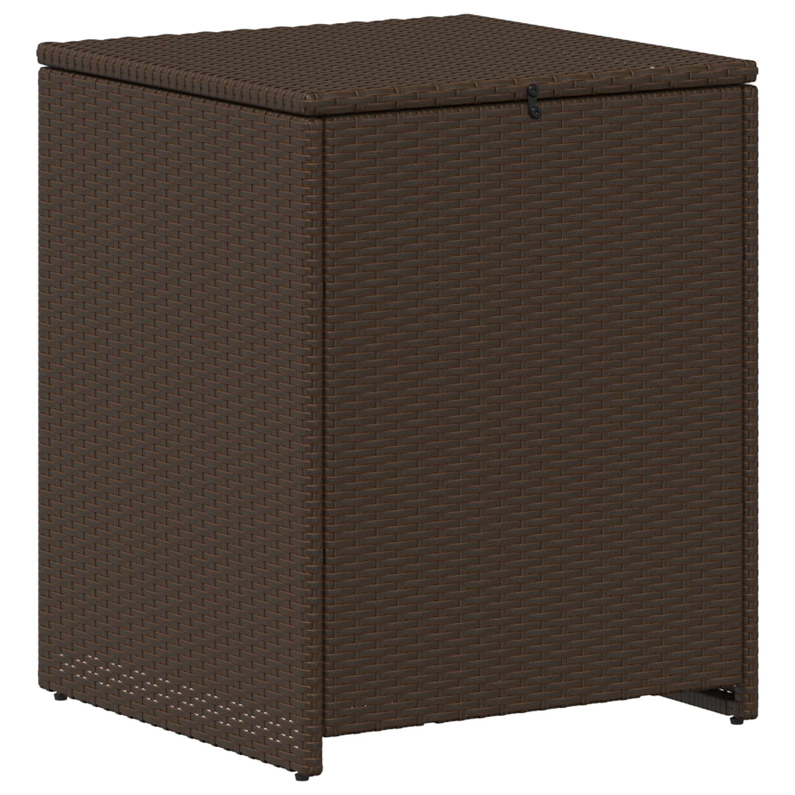 Bankstel 8 st Bruin en Rood Poly Rattan en Staal - Afbeelding 5