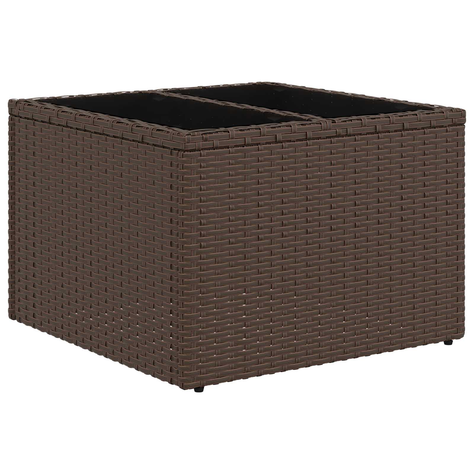 Bankstel 8 st Bruin en Rood Poly Rattan en Staal - Afbeelding 6