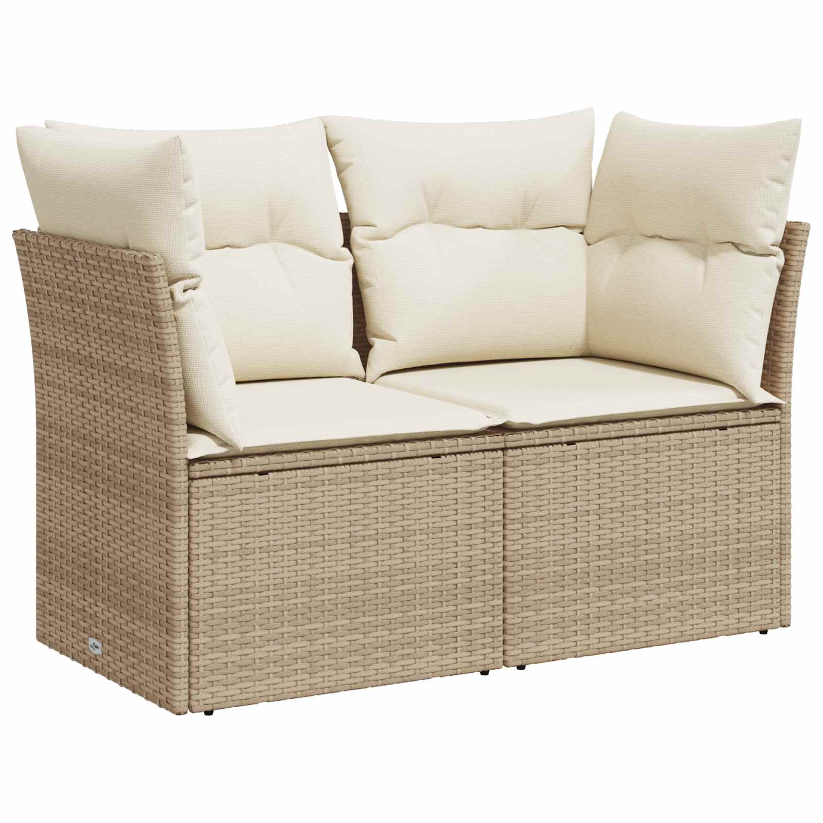 Bankstel 8 st Beige en Crème Wit Poly Rattan en Staal - Afbeelding 3