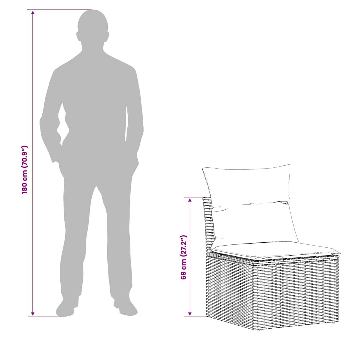 Sofa Sæt 7 stk. 124 x 62 x 69 cm - Billede 11