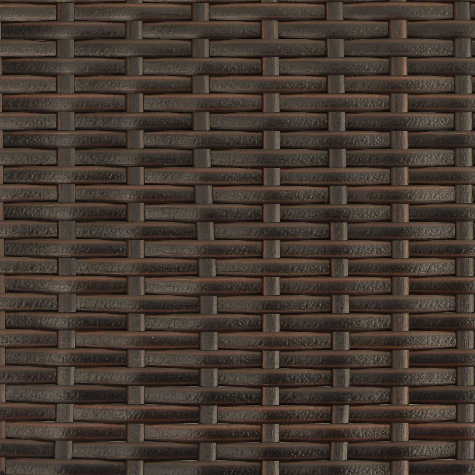 vidaXL Bankstel 7 st Bruin en Crème Wit Poly Rattan en Staal