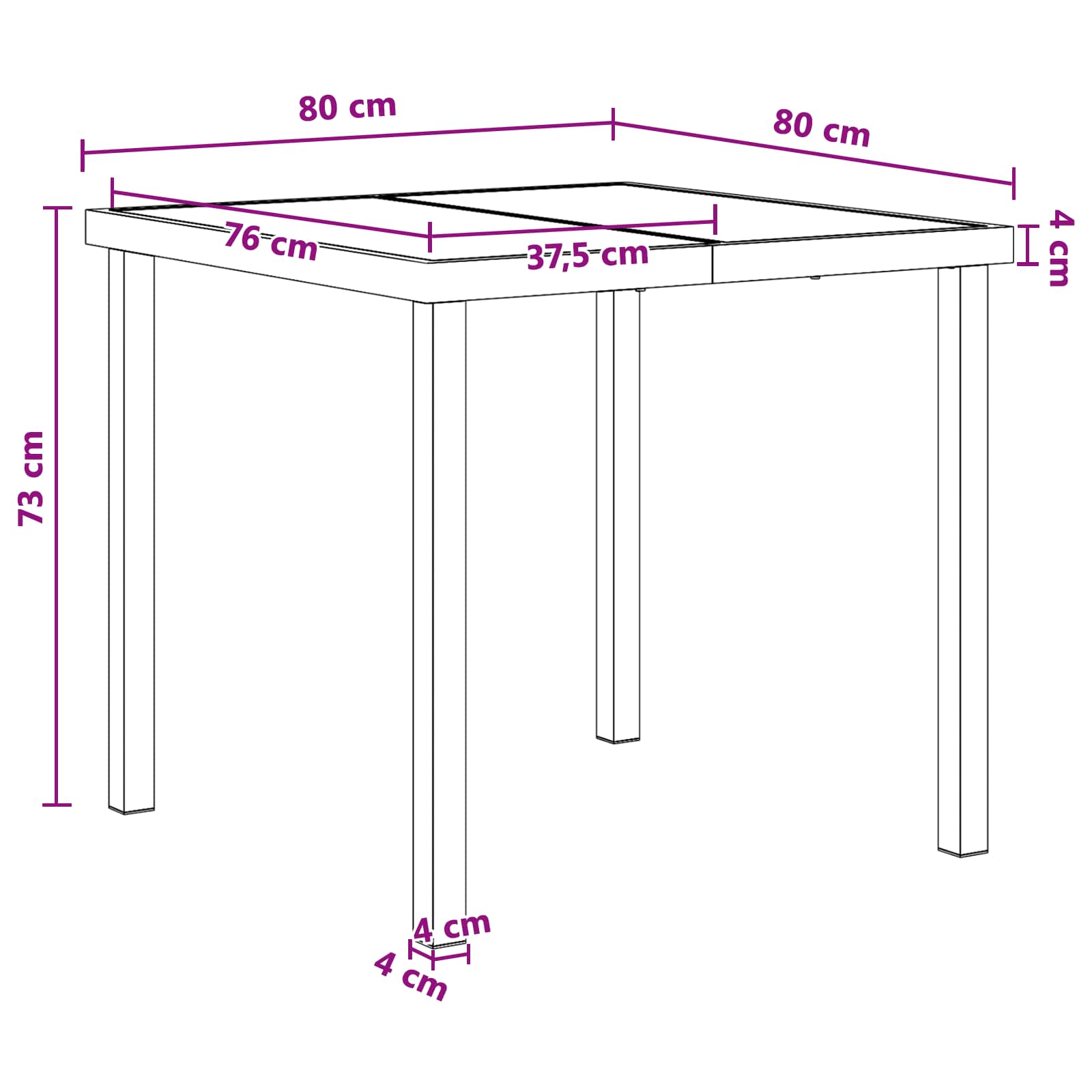 Komplet za jedilnico v vrtu 5 pcs Črna poli ratan - slika 8
