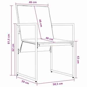 Zahradní jídelní souprava 5 pcs Černá a Antracit - obrázek 10