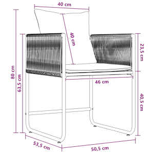 Zahradní jídelní souprava 5 pcs Černá a Antracit - obrázek 10