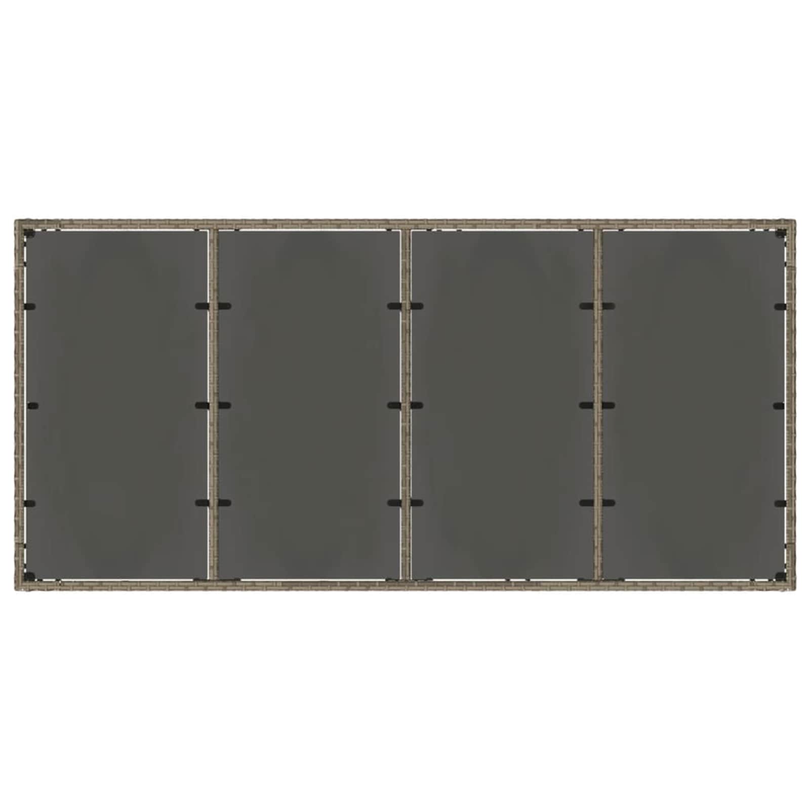 vidaXL Outdoor-Essgruppe 9 stk. Grau Poly-Rattan – Bild 5