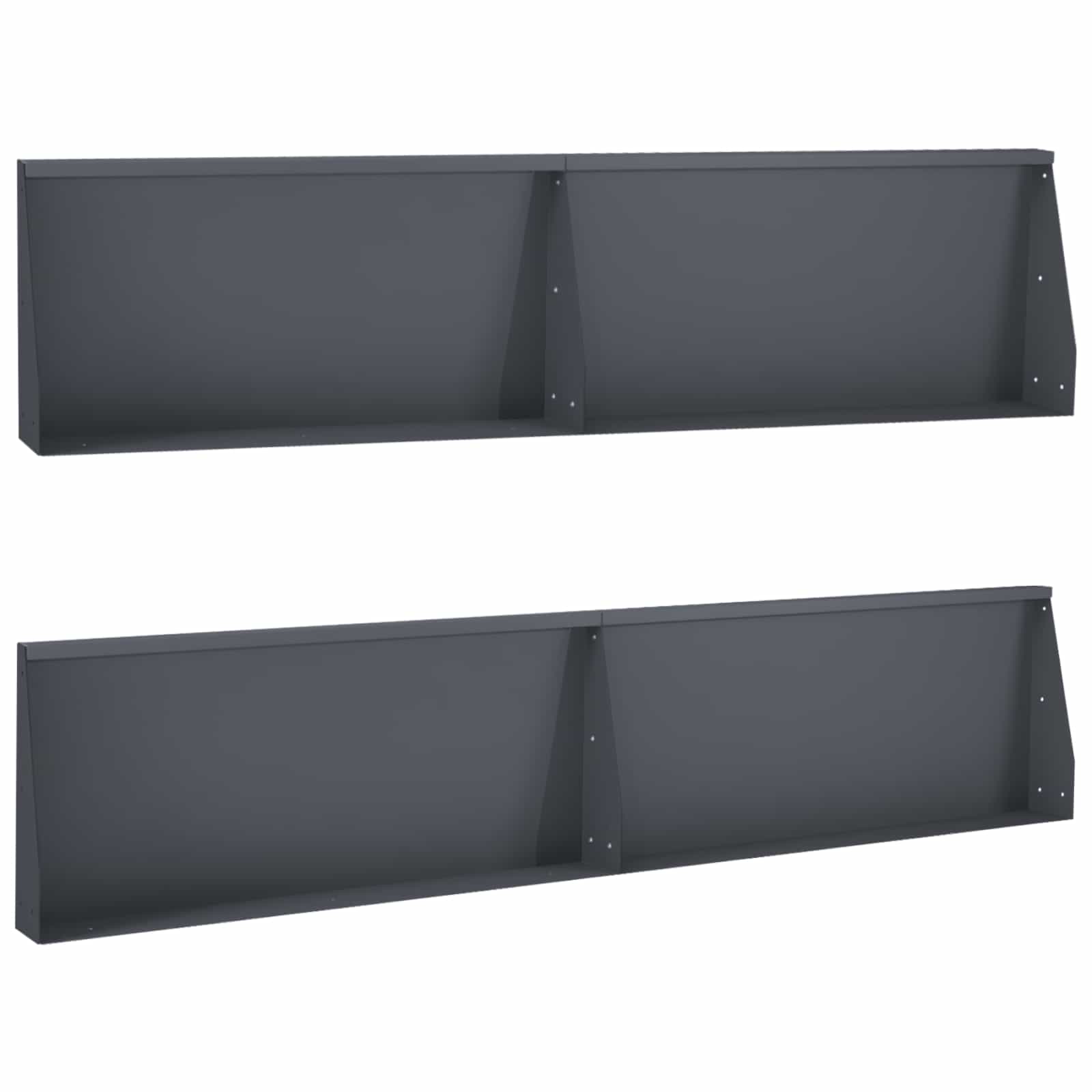 Задържащи стени 4 бр. 100 x 12 x 40 см Стомана Антрацит