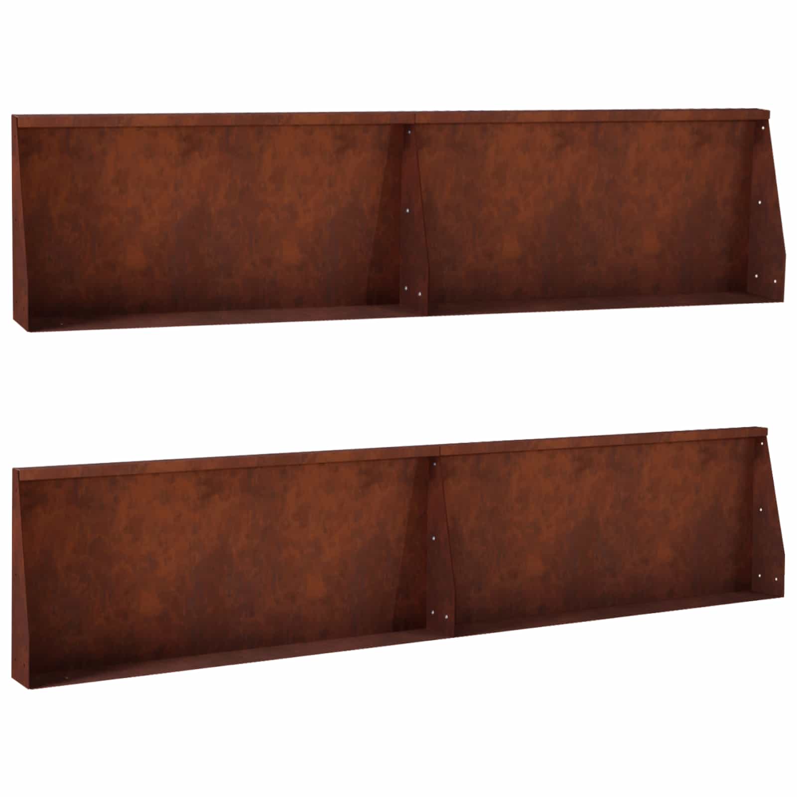 vidaXL Oporný múr 4 ks 100 x 12 x 40 cm Poveternostne odolná oceľ