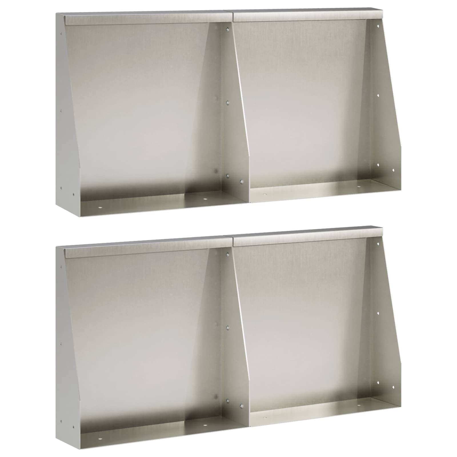Задържащи стени 4 бр. 40 x 12 x 30 см Неръждаема стомана
