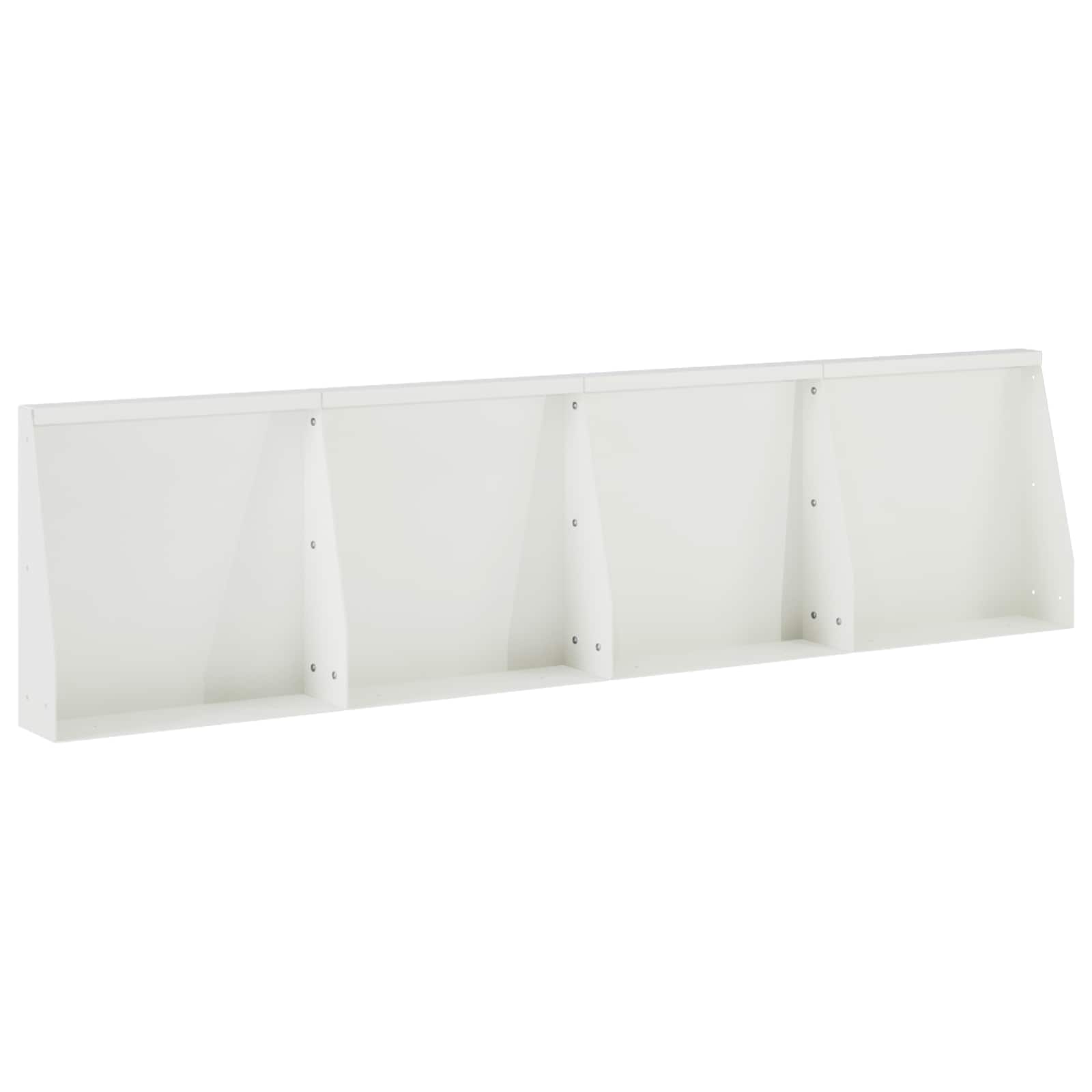 Задържащи стени 4 бр. 40 x 12 x 40 см Стомана Бяло — изображение 2