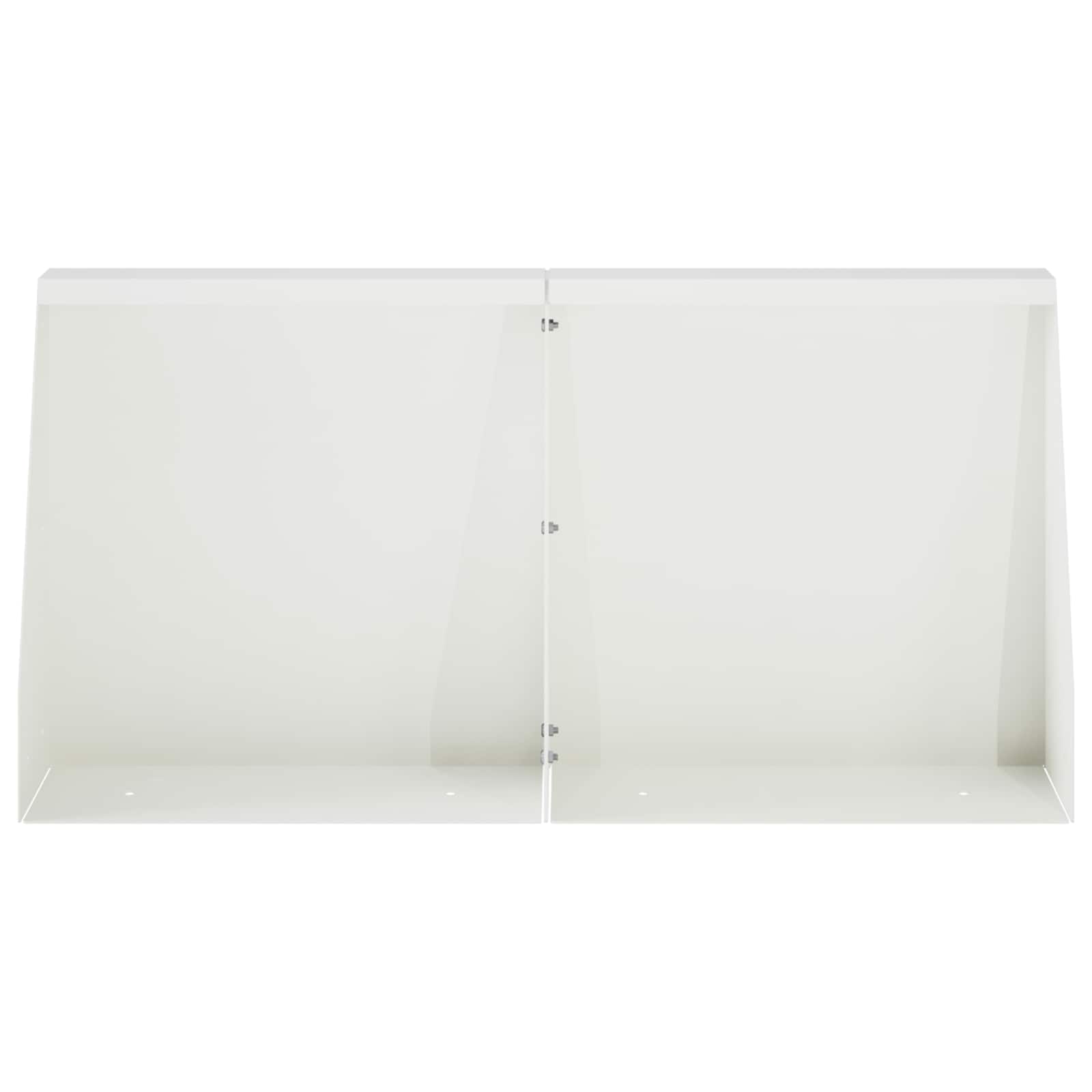 Задържащи стени 4 бр. 40 x 12 x 40 см Стомана Бяло — изображение 3