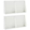 vidaXL Tugisein 4 tk 40 x 12 x 50 cm Teras Valge