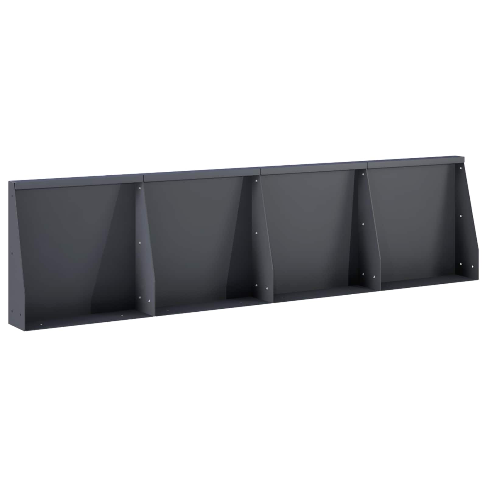 Задържащи стени 4 бр. 40 x 12 x 50 см Стомана Антрацит — изображение 2