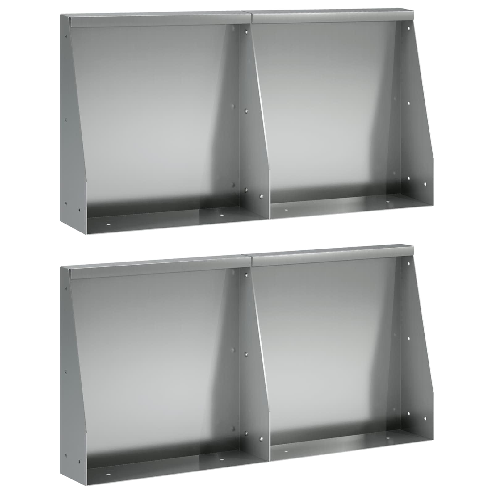Задържащи стени 4 бр. 40 x 12 x 50 см Поцинкована стомана