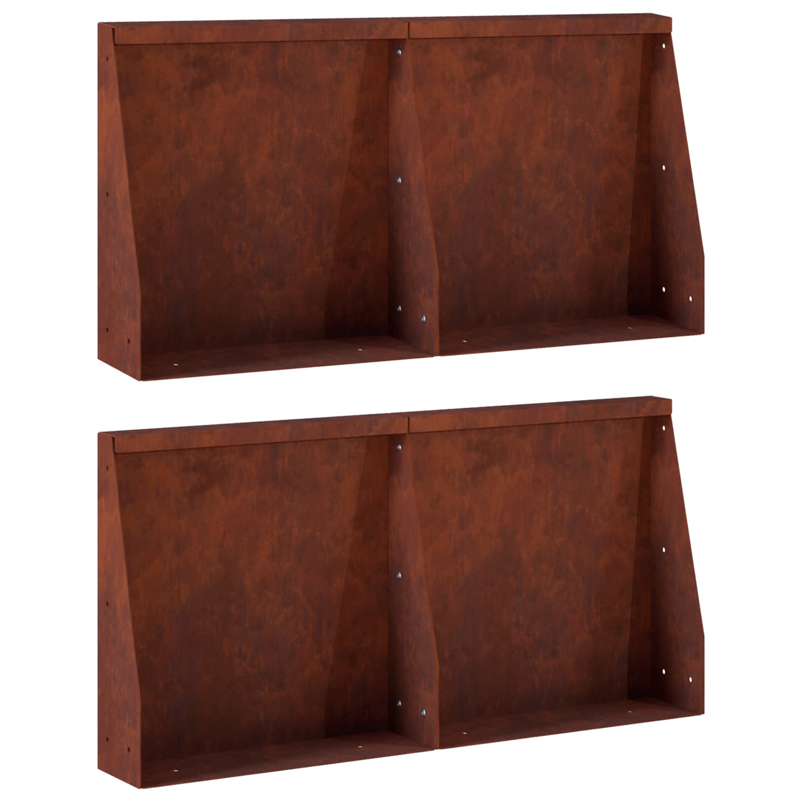 vidaXL Oporný múr 4 ks 40 x 12 x 50 cm Poveternostne odolná oceľ