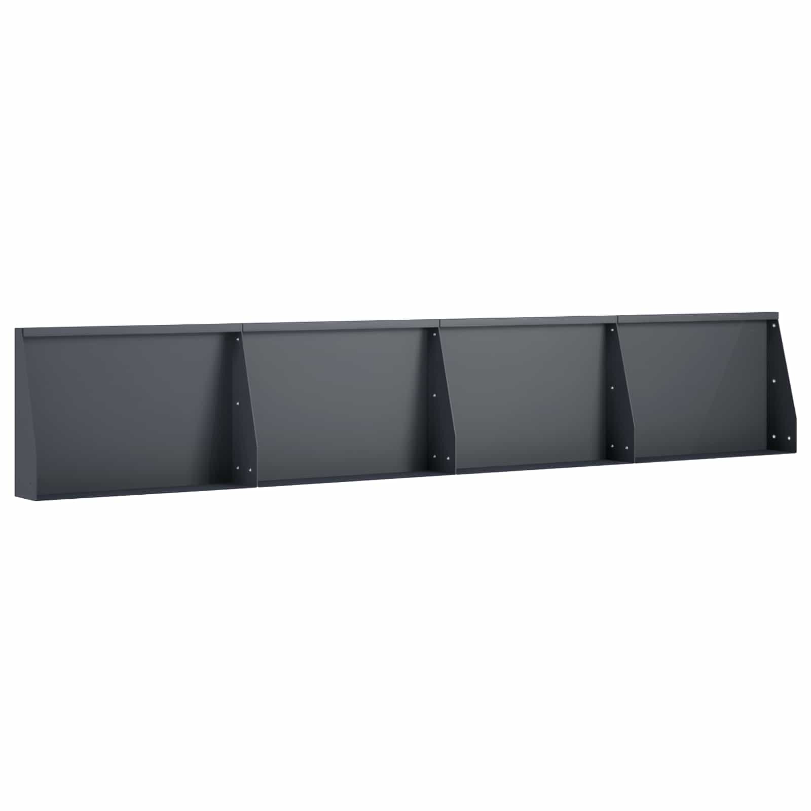 Задържащи стени 4 бр. 60 x 12 x 30 см Стомана Антрацит — изображение 2