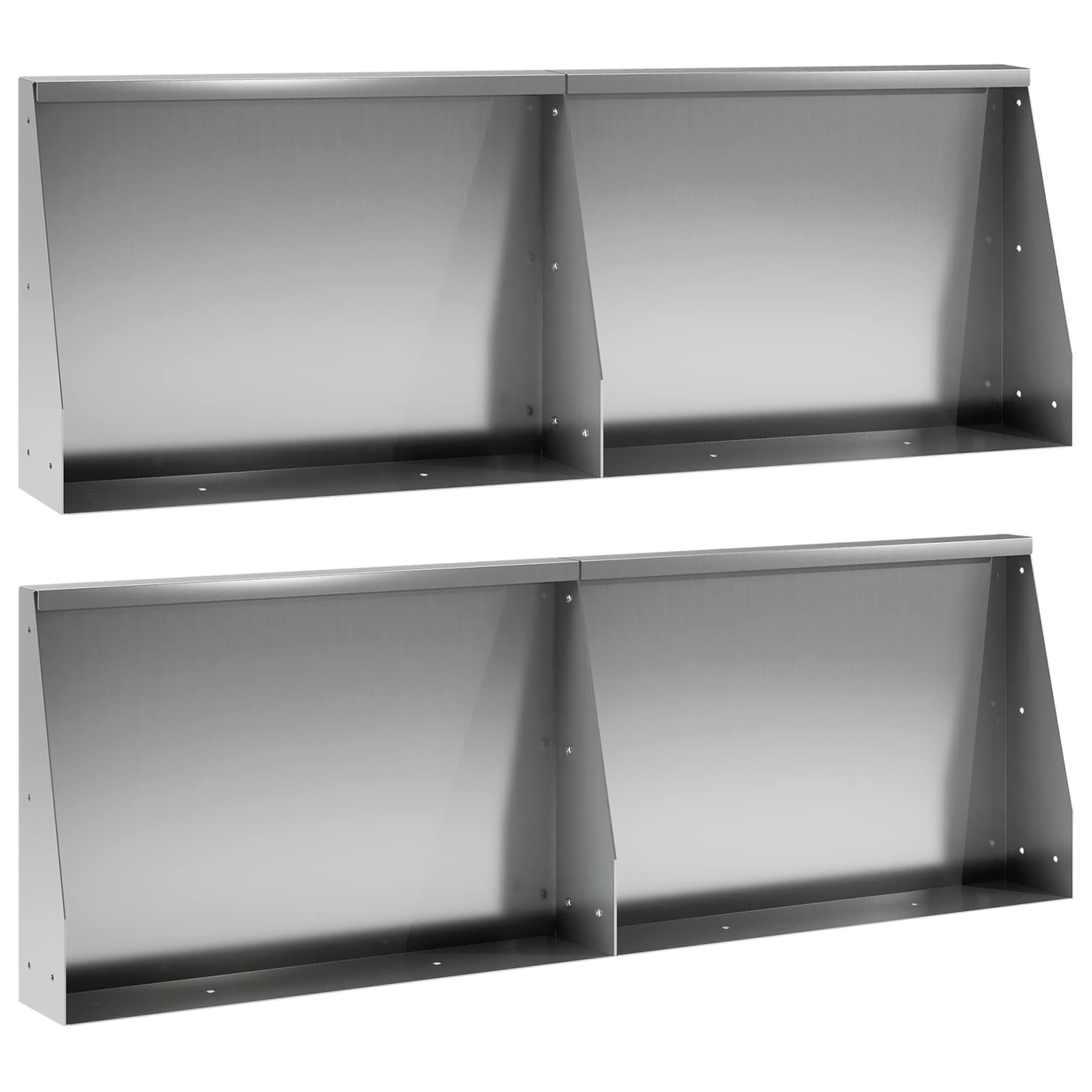 Задържащи стени 4 бр. 60 x 12 x 30 см Поцинкована стомана