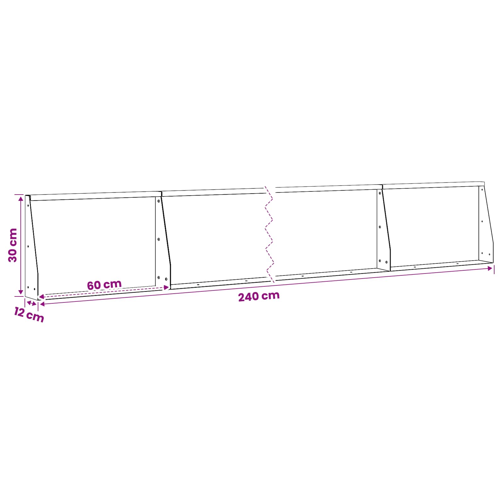 Zadrževanje stene 4 kos 60 x 12 x 30 cm Vremensko odporno jeklo