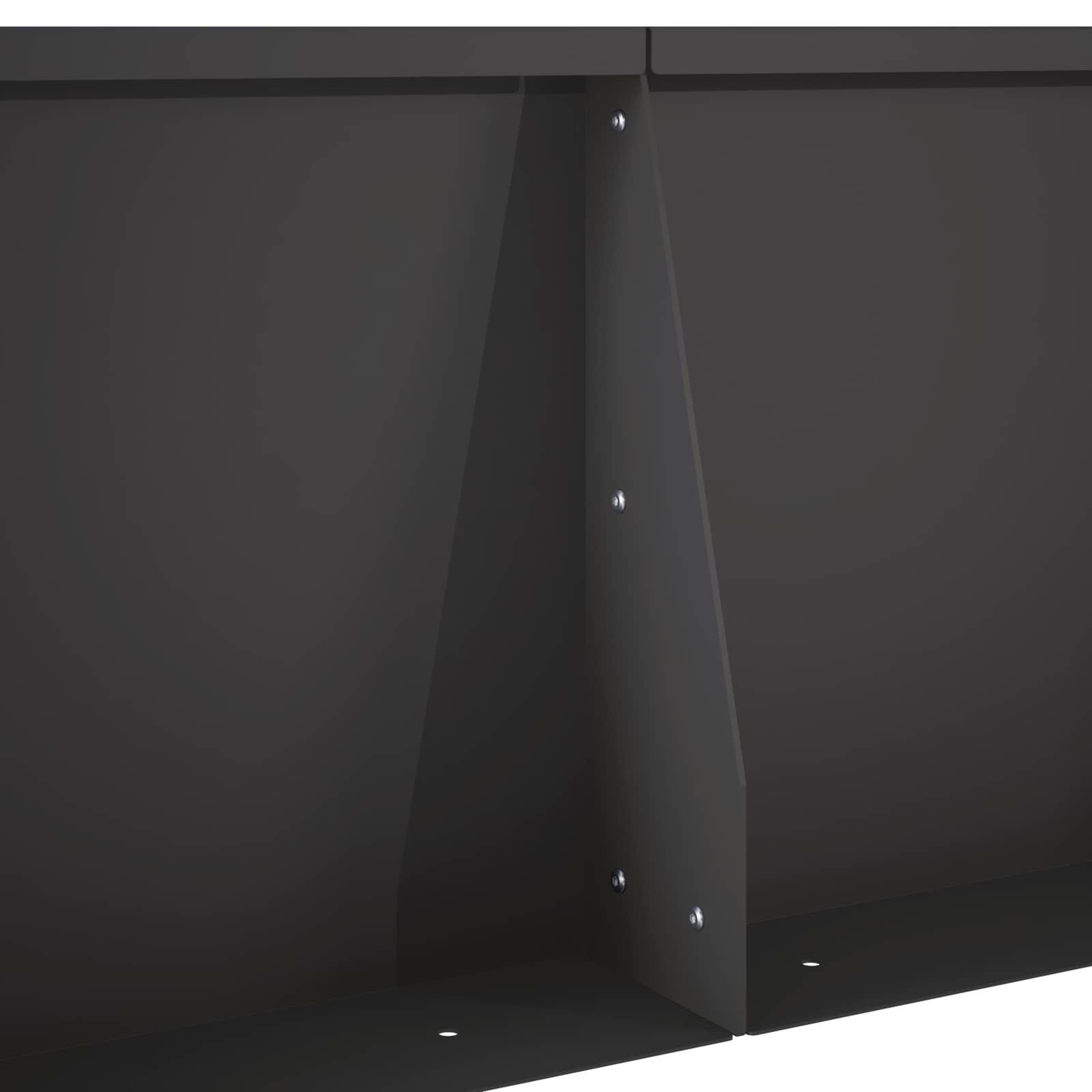 Zadrževanje stene 4 kos 60 x 12 x 40 cm Jeklo Črna