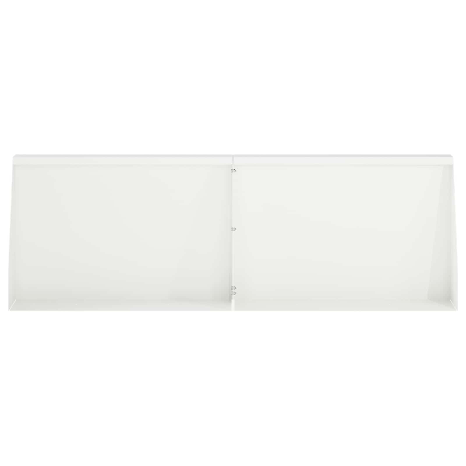Задържащи стени 4 бр. 60 x 12 x 40 cm Стомана Бяло — изображение 3