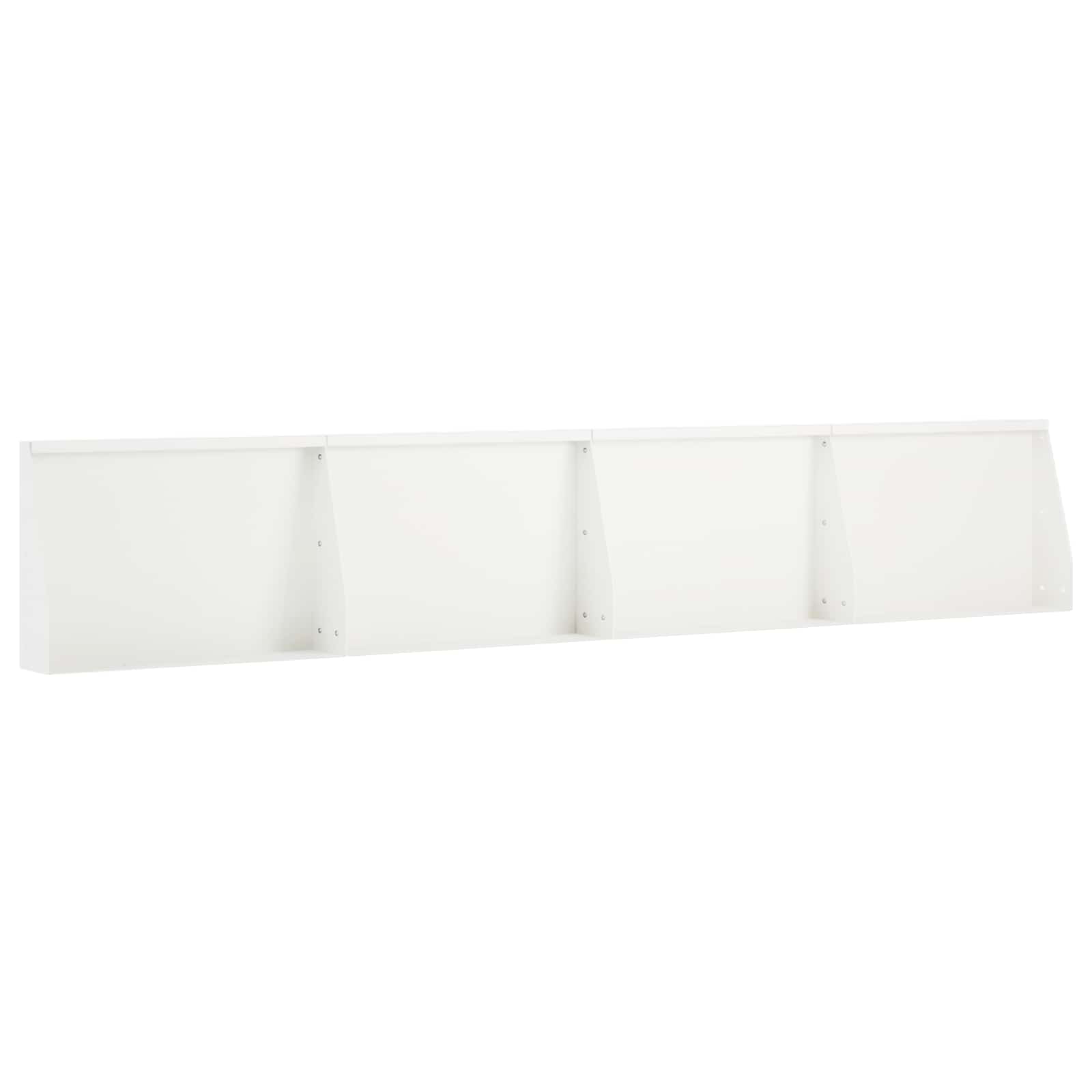 Задържащи стени 4 бр. 60 x 12 x 50 см Стомана Бяло — изображение 2