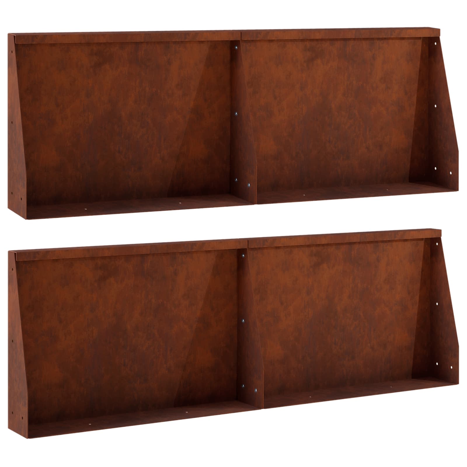Задържащи стени 4 бр. 60 x 12 x 50 см Кортенова стомана