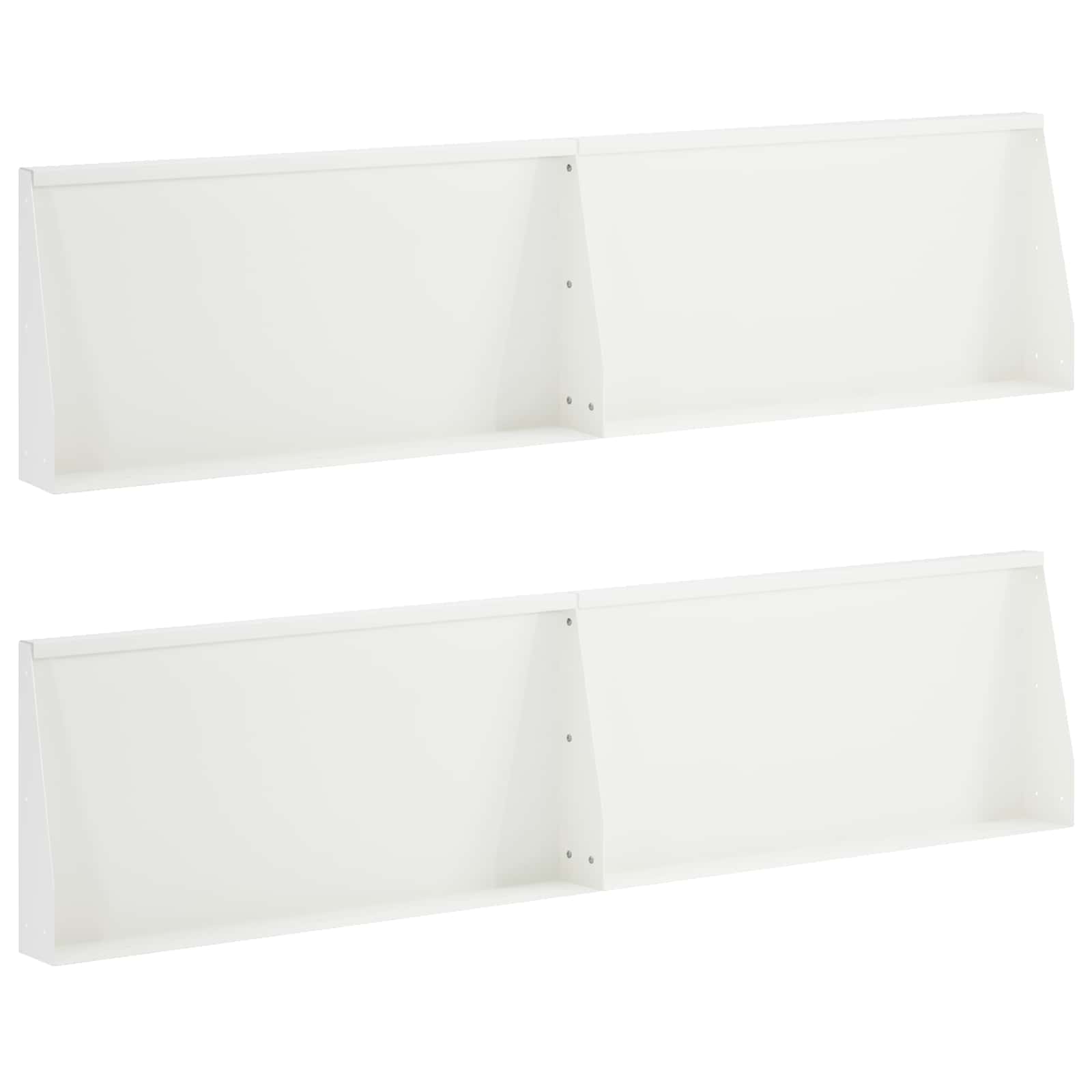 Задържащи стени 4 бр. 80 x 12 x 30 см Стомана Бяло