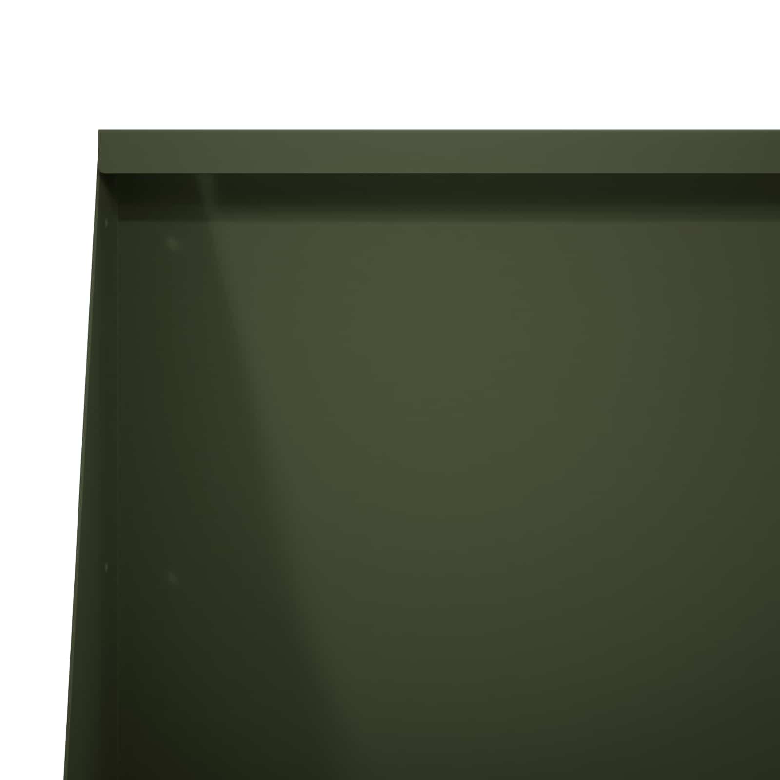Zadrževanje stene 4 kos 80 x 12 x 30 cm Jeklo Olivno zelena