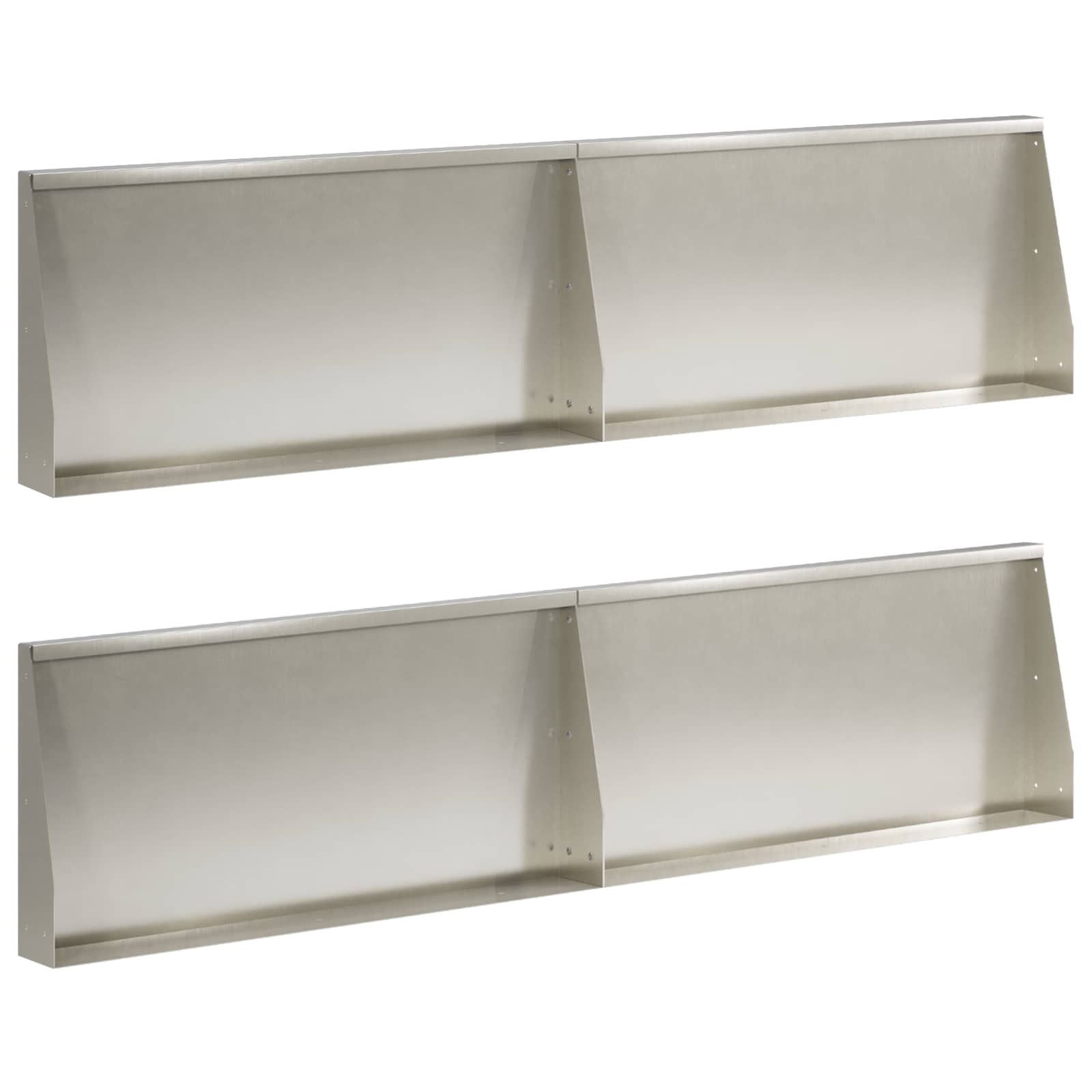 Задържащи стени 4 бр. 80 x 12 x 30 см Неръждаема стомана