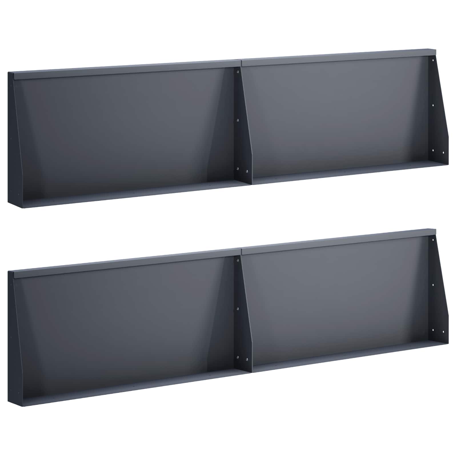 Задържащи стени 4 бр. 80 x 12 x 40 см Стомана Антрацит