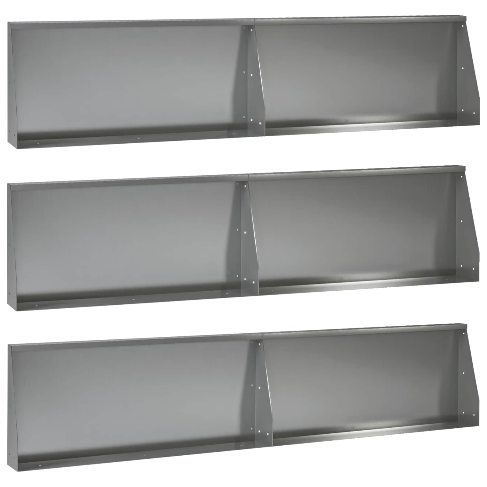 Задържащи стени 6 бр. 100 x 12 x 30 см Поцинкована стомана