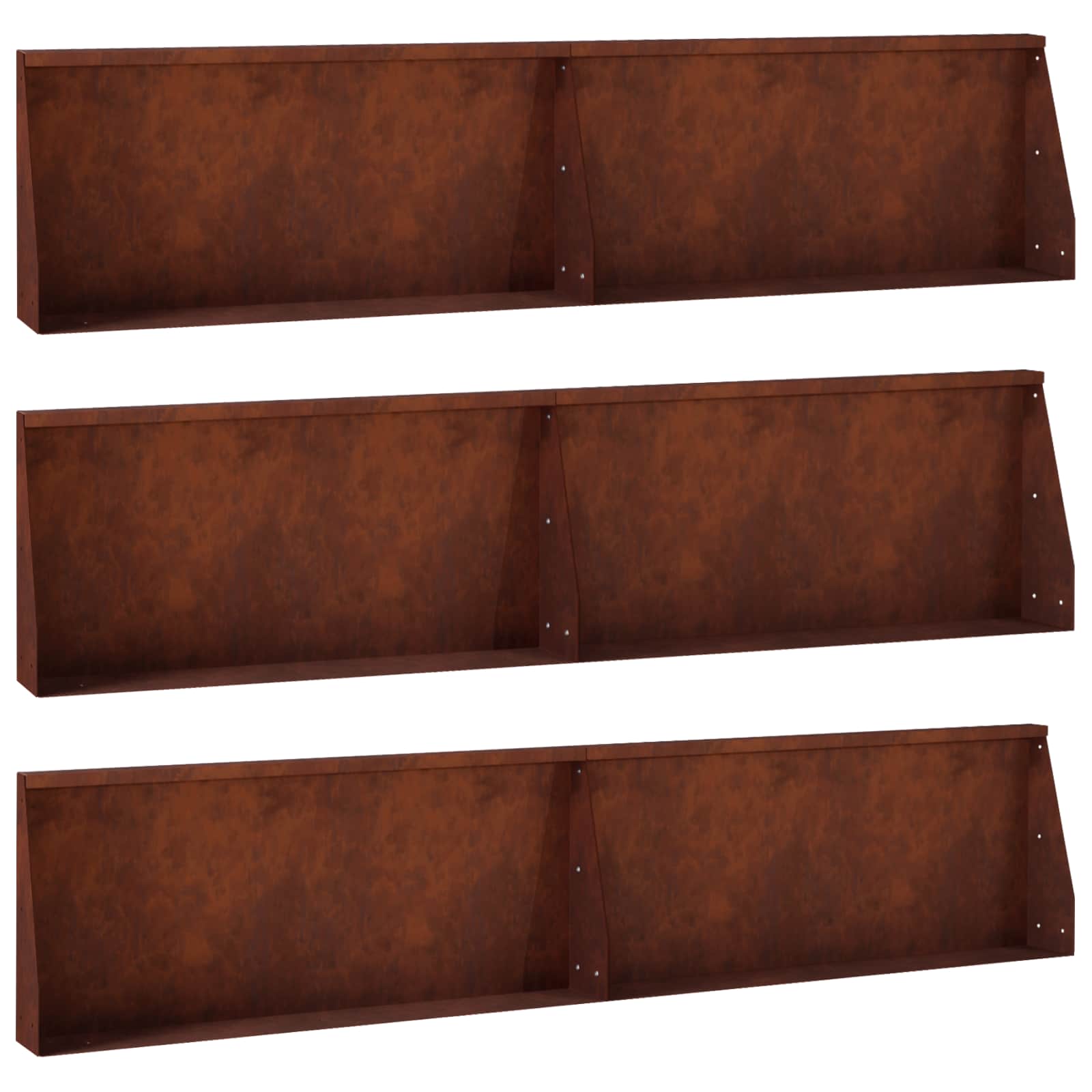 Задържащи стени 6 бр. 100 x 12 x 40 см Кортенова стомана