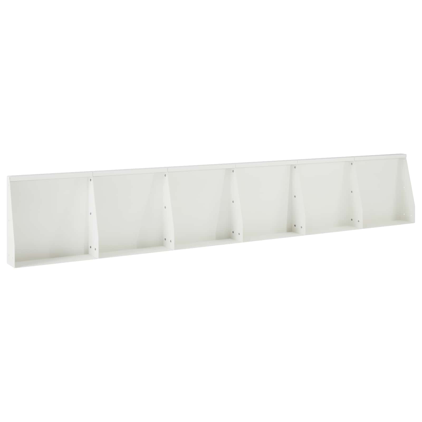 Задържащи стени 6 бр. 40 x 12 x 30 см Стомана Бяло — изображение 2