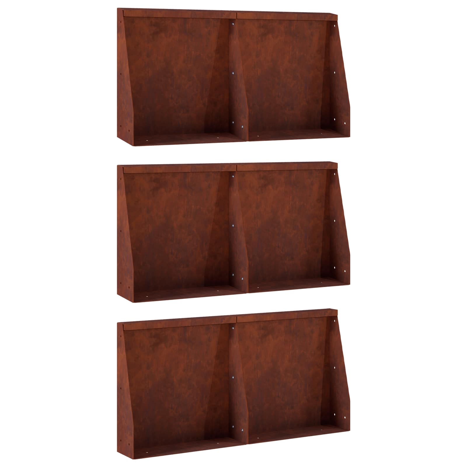 Задържащи стени 6 бр. 40 x 12 x 30 см Кортенова стомана