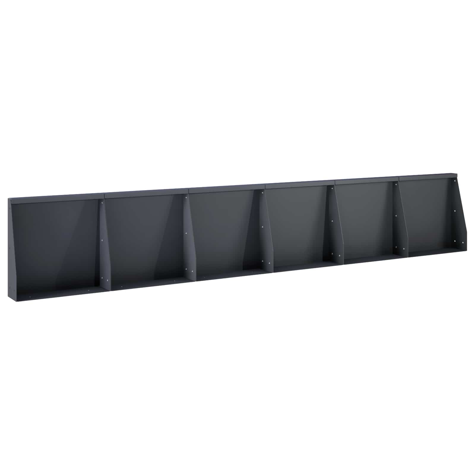 Задържащи стени 6 бр. 40 x 12 x 40 см Стомана Антрацит — изображение 2