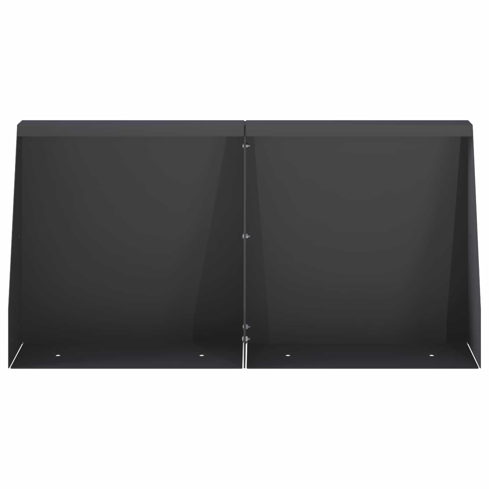Задържащи стени 6 бр. 40 x 12 x 50 см Стомана Черно — изображение 3