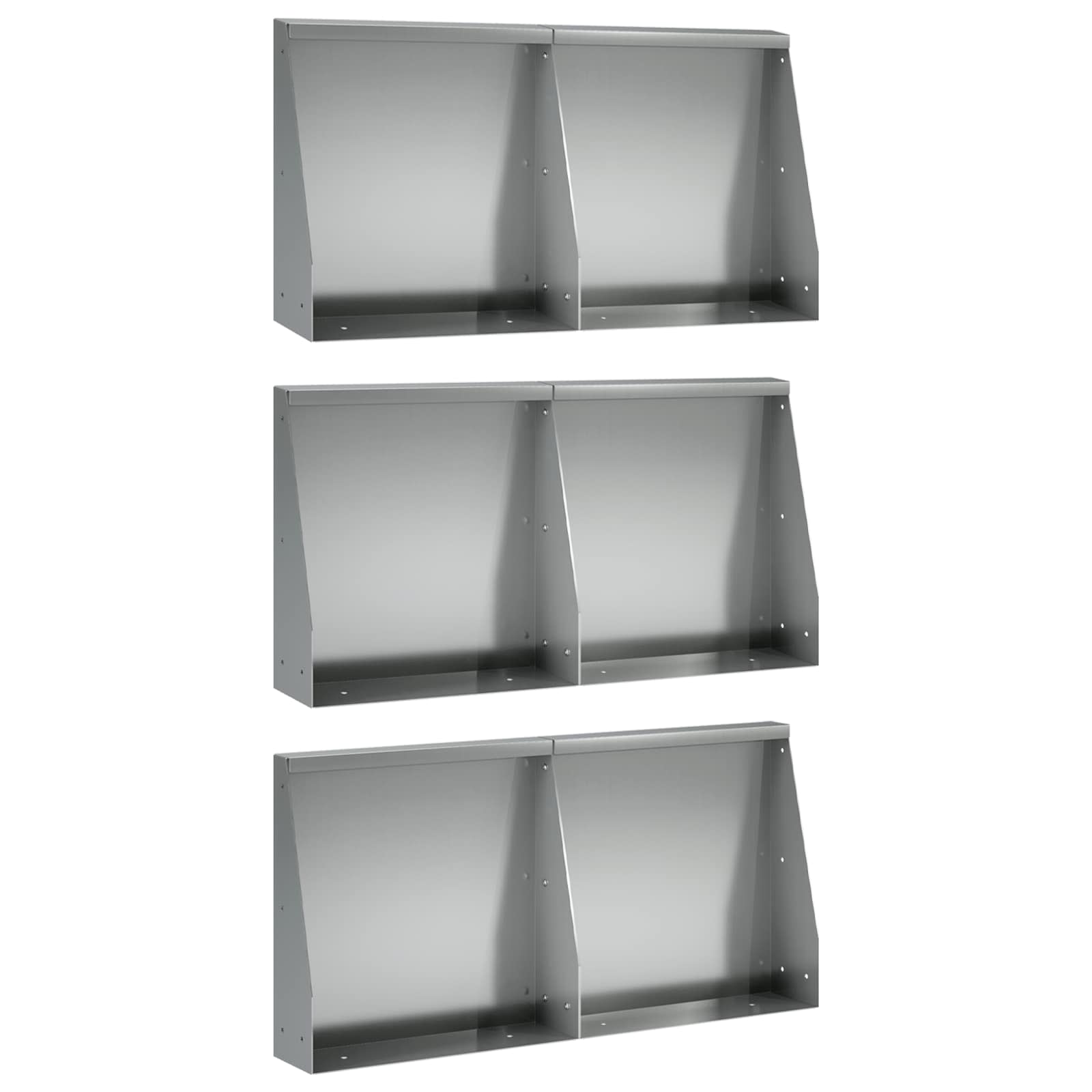 Задържащи стени 6 бр. 40 x 12 x 50 см Поцинкована стомана