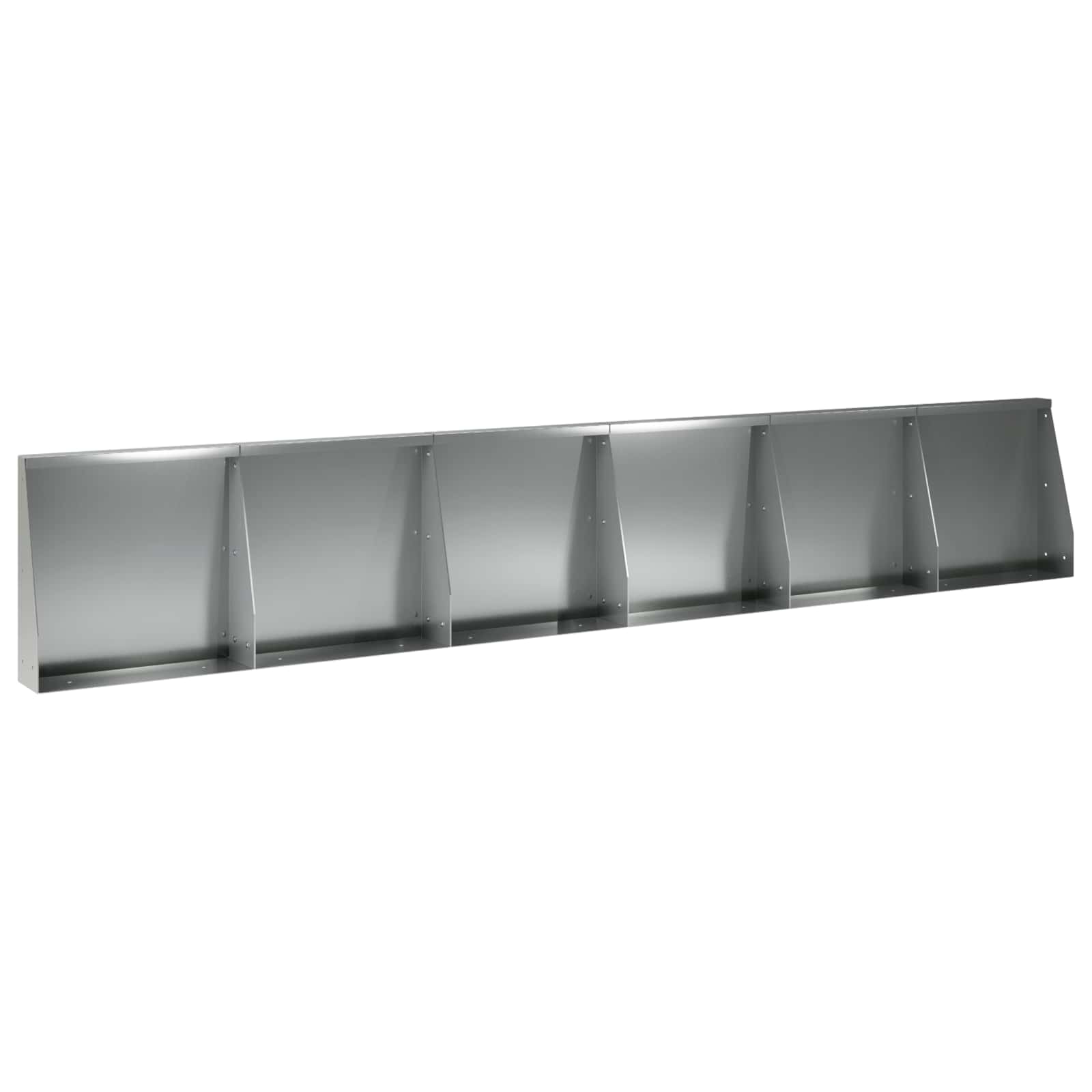 Задържащи стени 6 бр. 40 x 12 x 50 см Поцинкована стомана — изображение 2