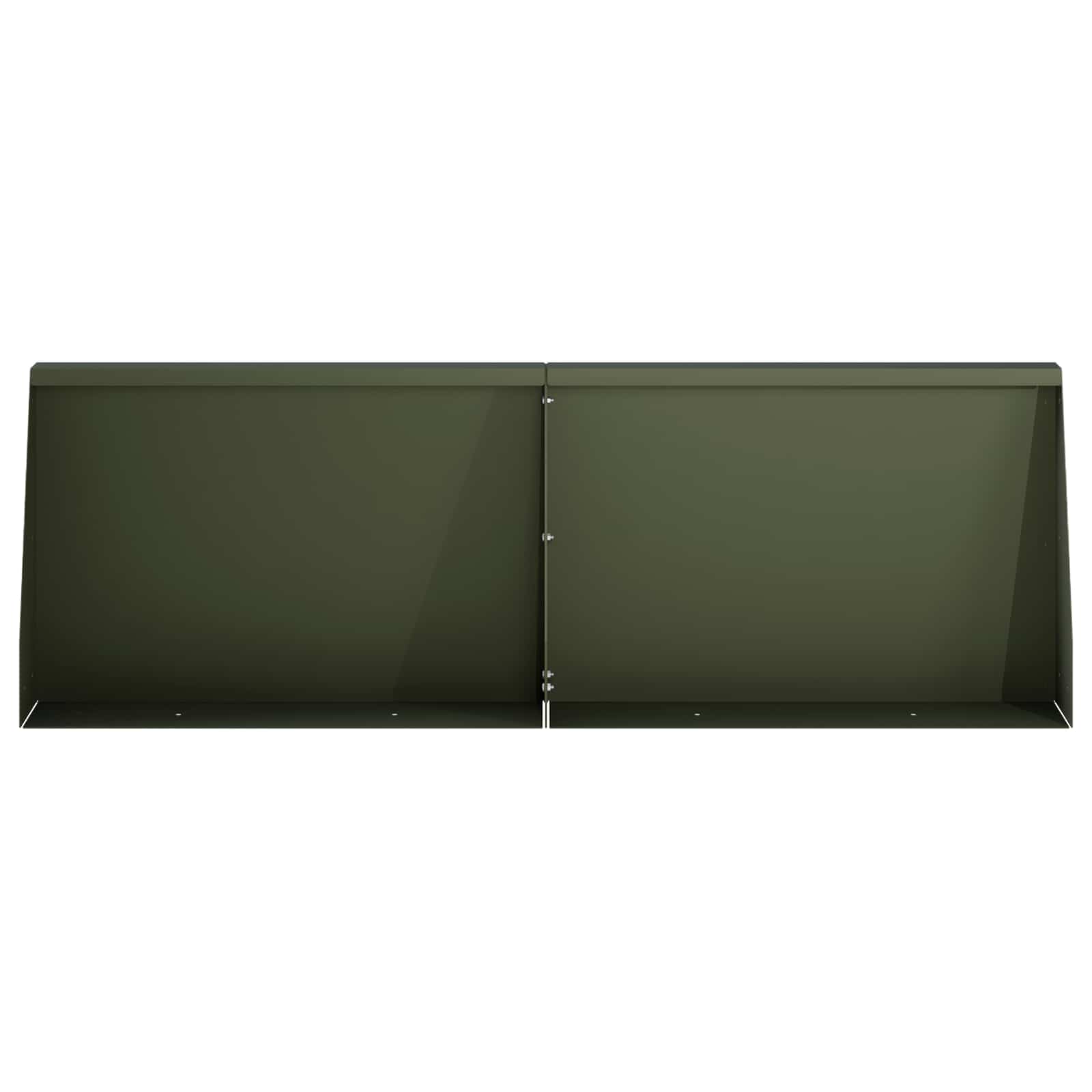 Задържащи стени 6 бр. 60 x 12 x 30 см Стомана Маслиненозелено — изображение 3