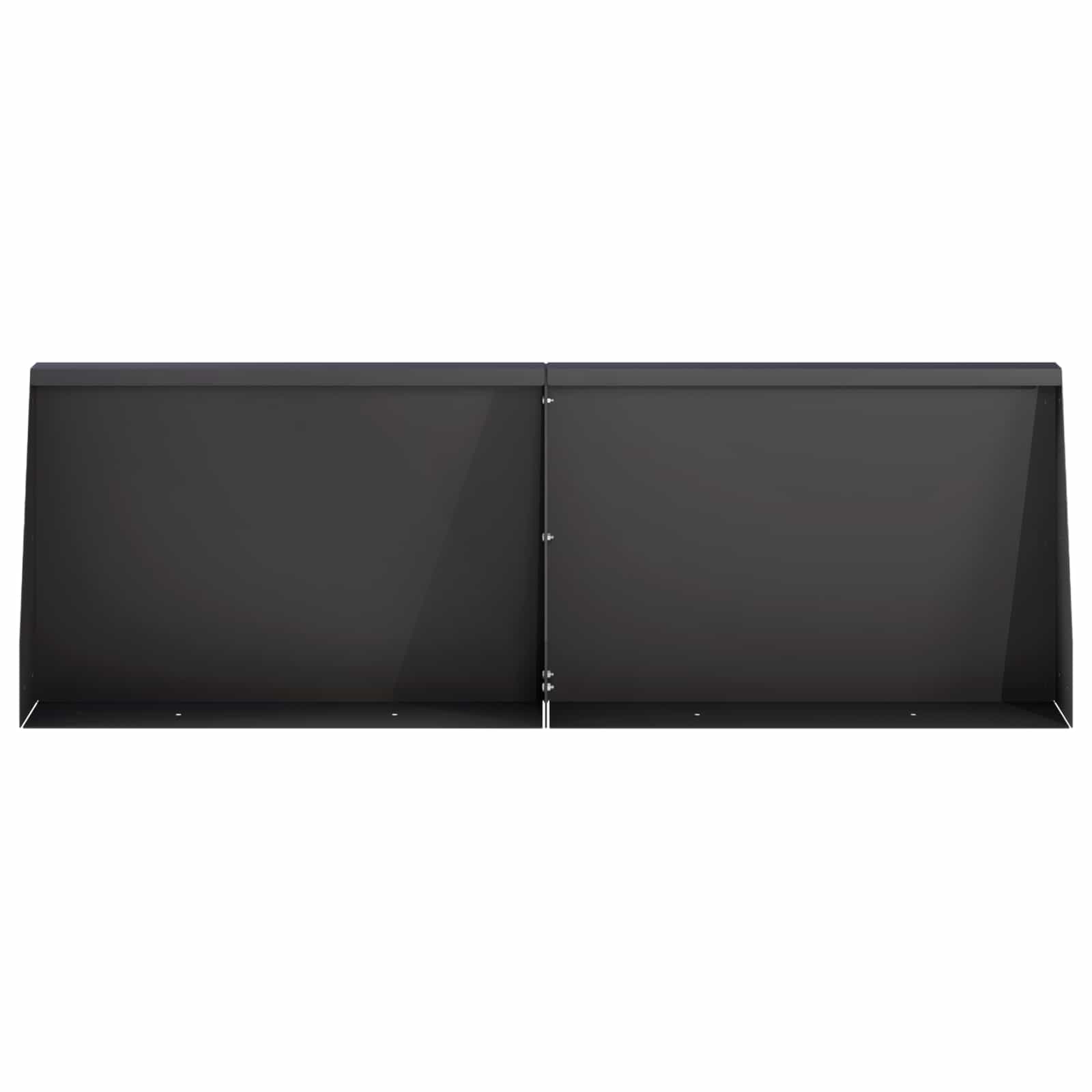Задържащи стени 6 бр. 60 x 12 x 50 см Стомана Черно — изображение 3