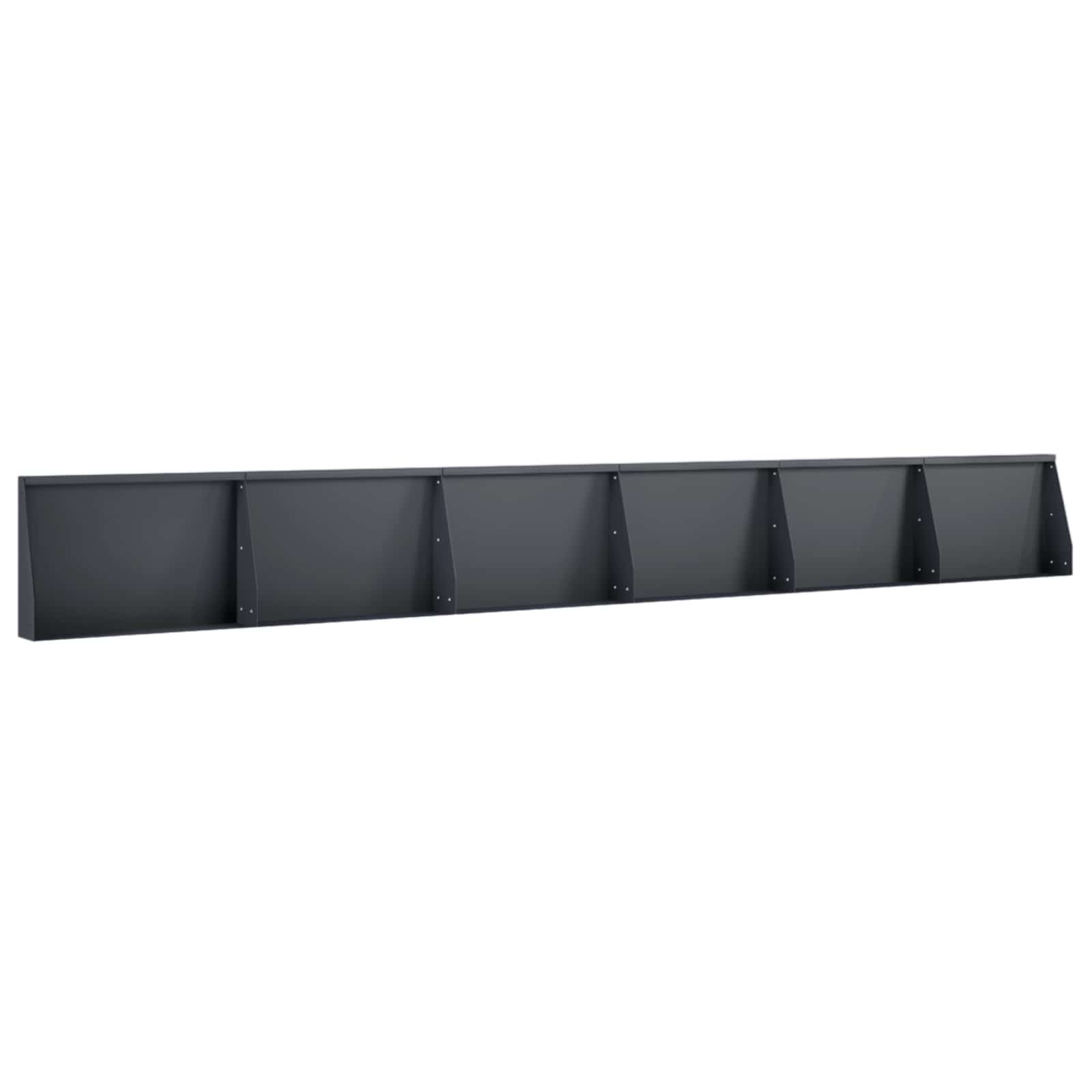 Задържащи стени 6 бр. 60 x 12 x 50 см Стомана Антрацит — изображение 2