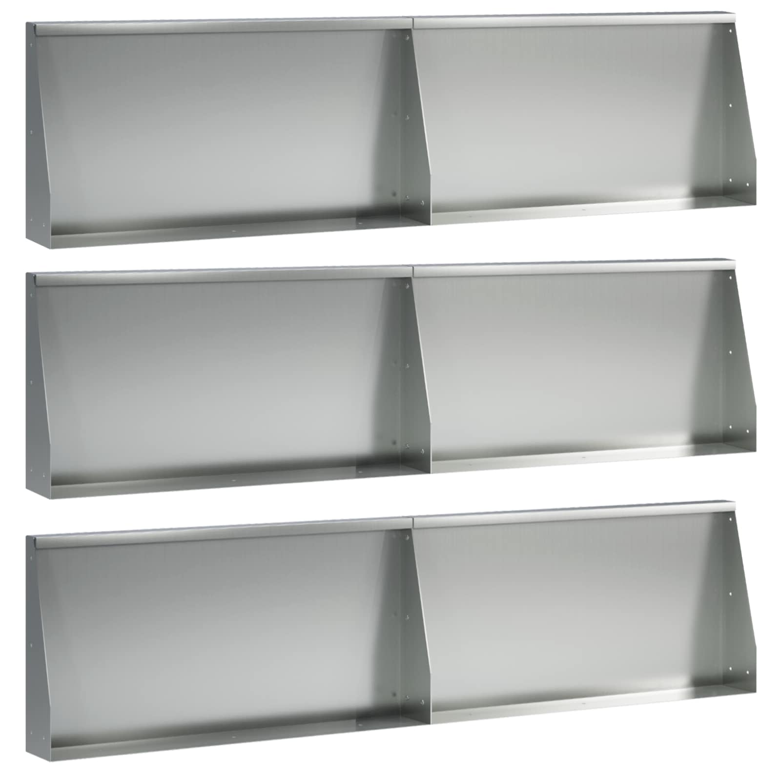 Задържащи стени 6 бр. 80 x 12 x 30 см Поцинкована стомана