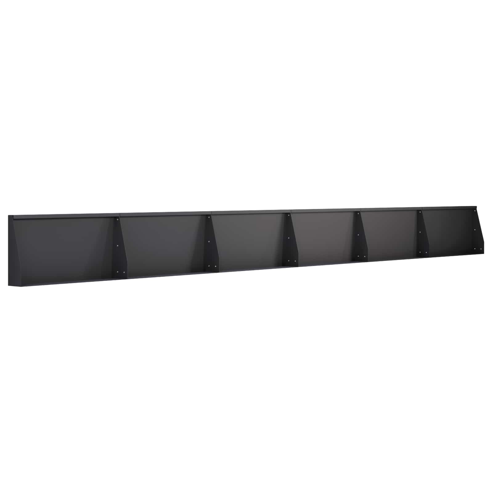 Задържащи стени 6 бр. 80 x 12 x 40 см Стомана Черно — изображение 2